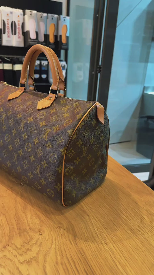 Louis Vuitton Speedy 35 – Volledig Gerestaureerd (Nieuw Leer & Rits)